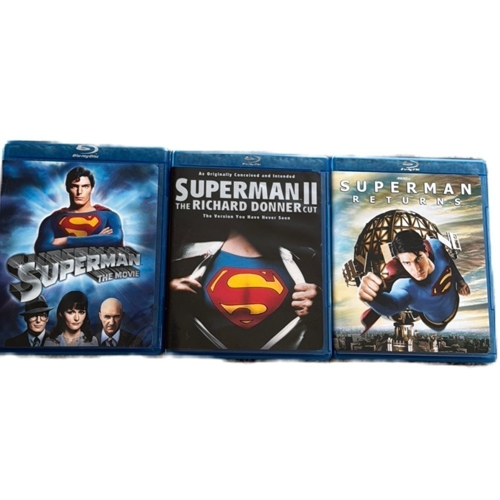 Set of three Superman saga blu rays